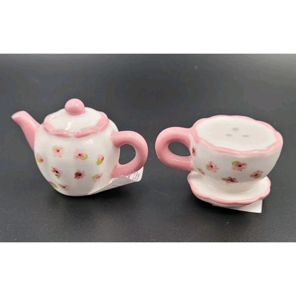 Mini Tea Set Salt And Pepper Set Trinket‎ Floral